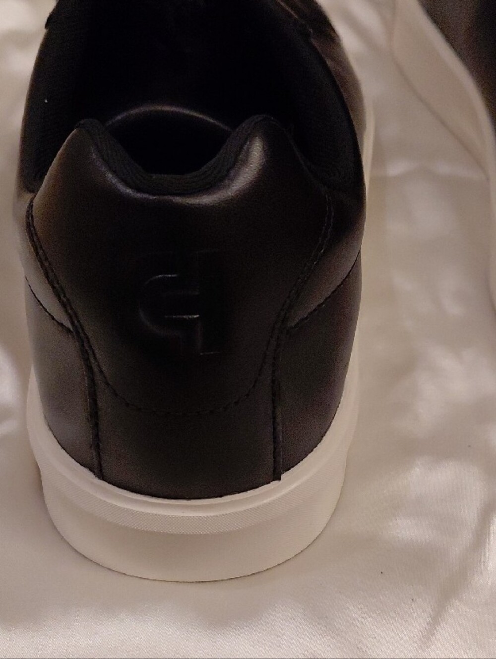 Cole Haan Grand Crosscourt Black Leather Low-Top Sneakers White Sole Size 12 - Picture 6 of 6